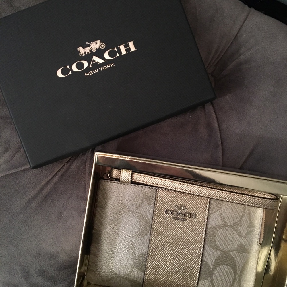 SOLD shimmer Wristlet